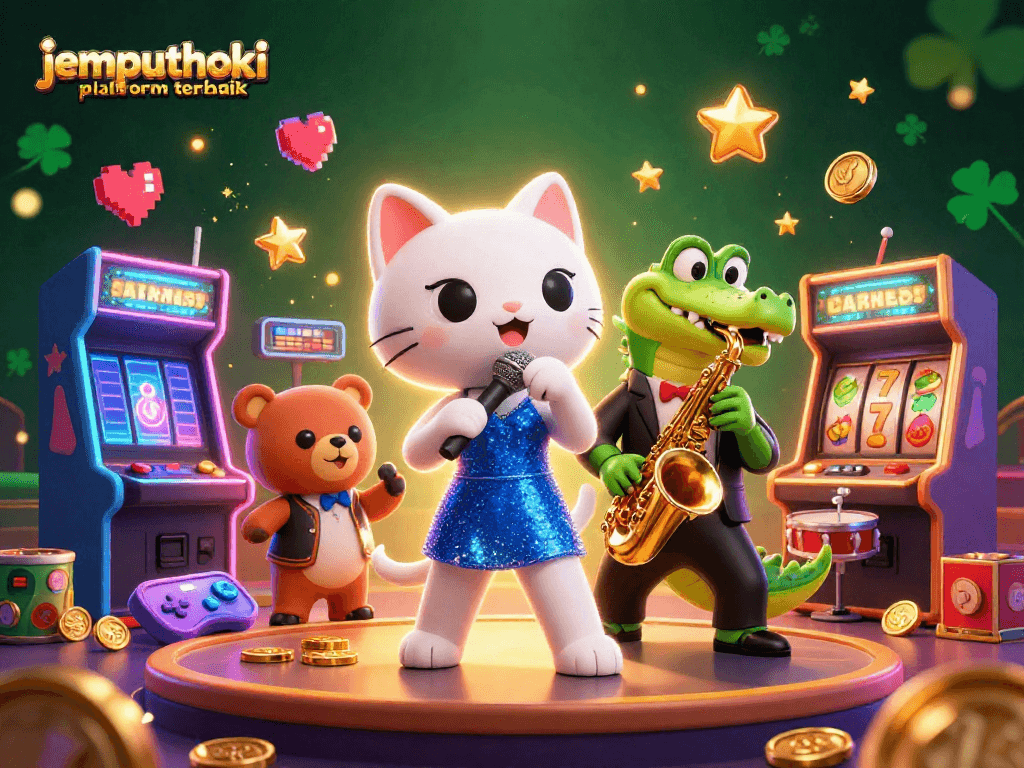 Experience gaming excitement on the jemputhoki platform terbaik with vibrant characters and dynamic casino elements.