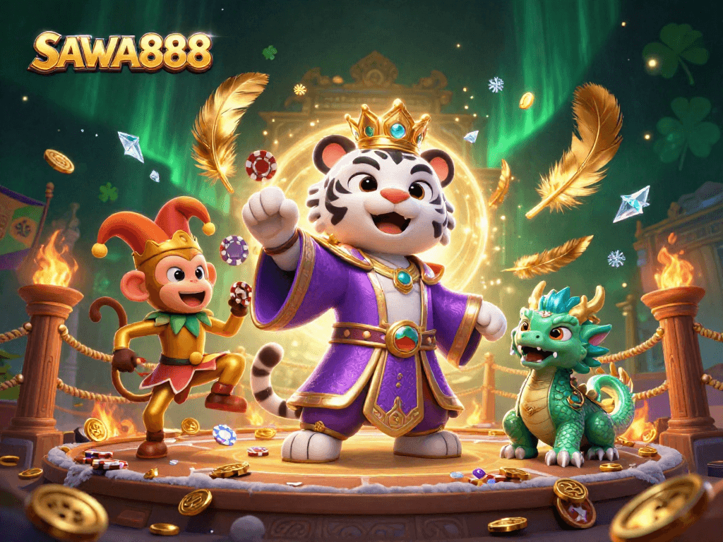 Spin and win with SAWA888's engaging slots, where golden monkey and jade dragon enhance the thrill.