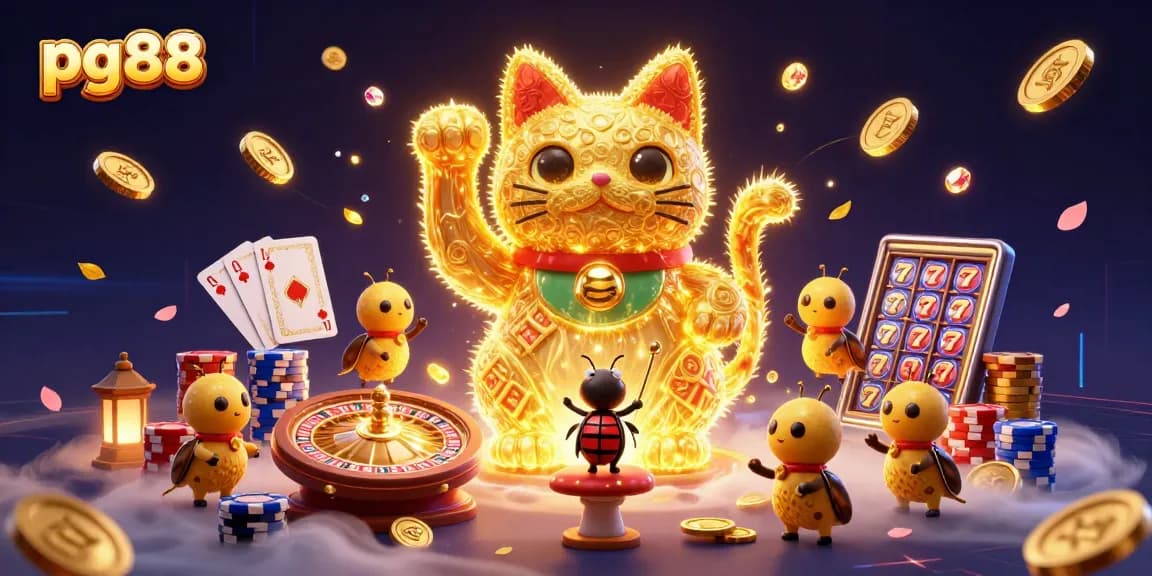 Join the winning excitement at pg88 with stunning casino symbols and vibrant game elements.