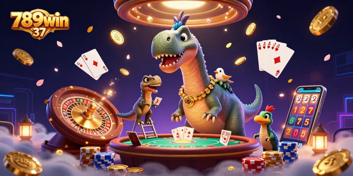 Experience thrilling casino action with 789win 37, featuring dynamic gaming elements and colorful characters.