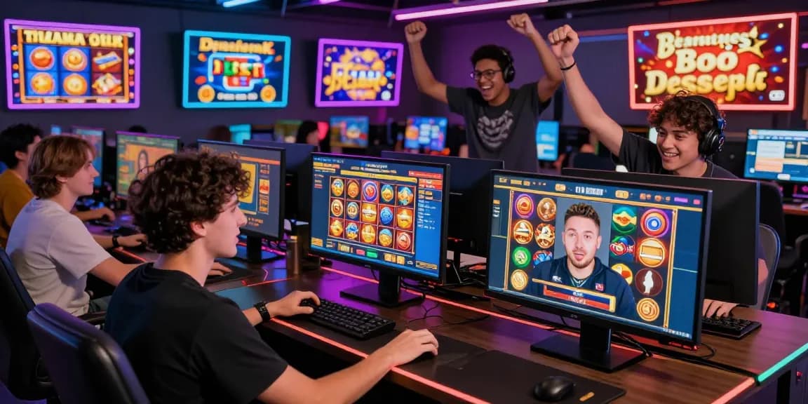Pengalaman permainan online tanganemas dengan pemain menang dan suasana meriah.