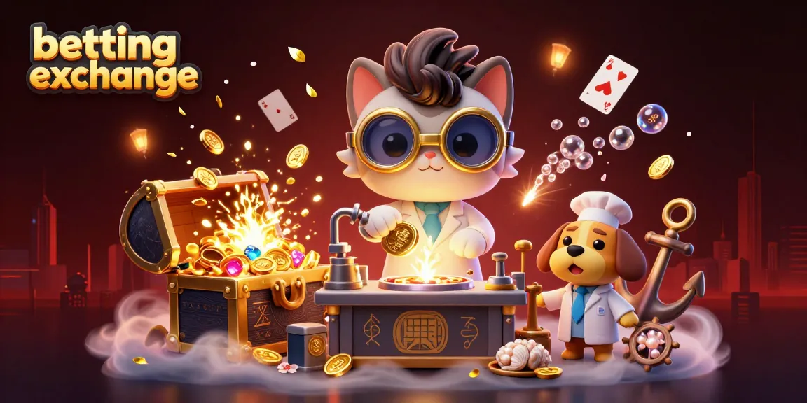 Experience dynamic betting exchange action with animated characters and vibrant casino elements