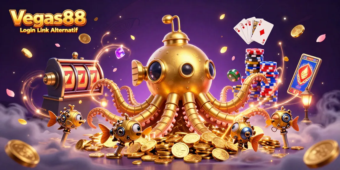 Spin to win at Vegas88 Login Link Alternatif with thrilling slot reels and vibrant casino elements.