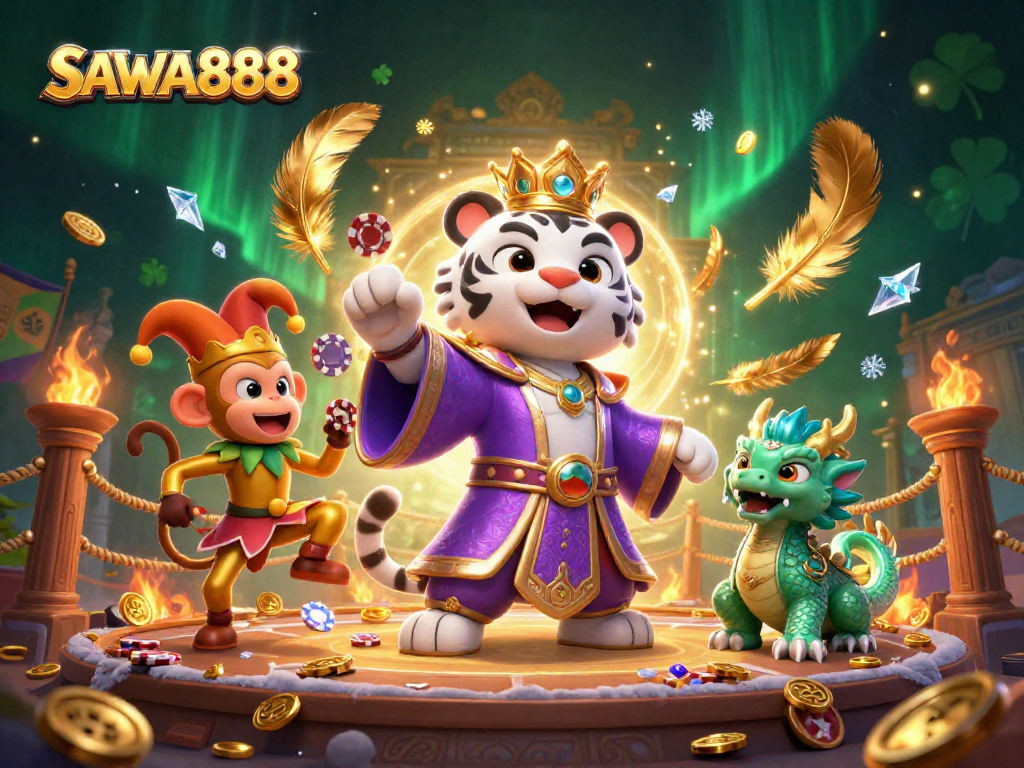 Spin and win with SAWA888's engaging slots, where golden monkey and jade dragon enhance the thrill.