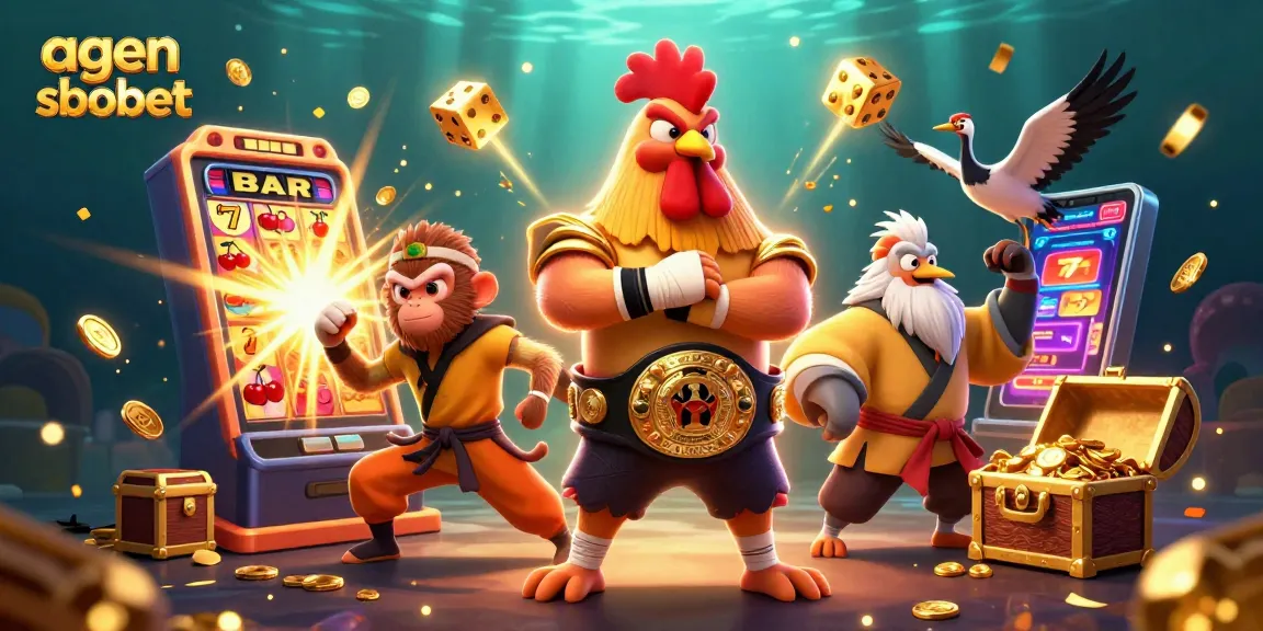Engage in thrilling action with agen sbobet featuring epic casino characters and vibrant game elements.