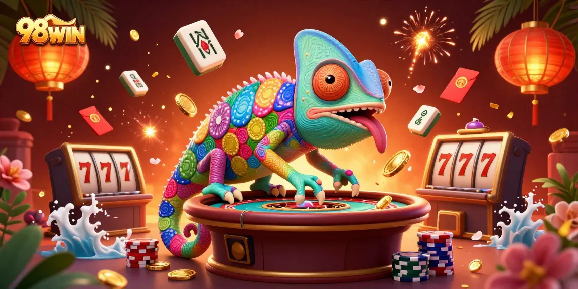 Experience thrilling gameplay at 98WIN with an interactive casino atmosphere featuring vibrant elements.