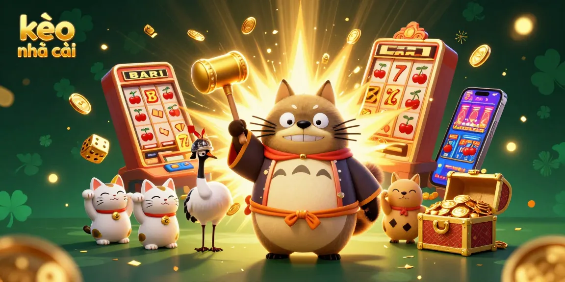 Join the adventure with kèo nhà cái as the cheerful tanuki and friends celebrate big wins in this vibrant casino scene.