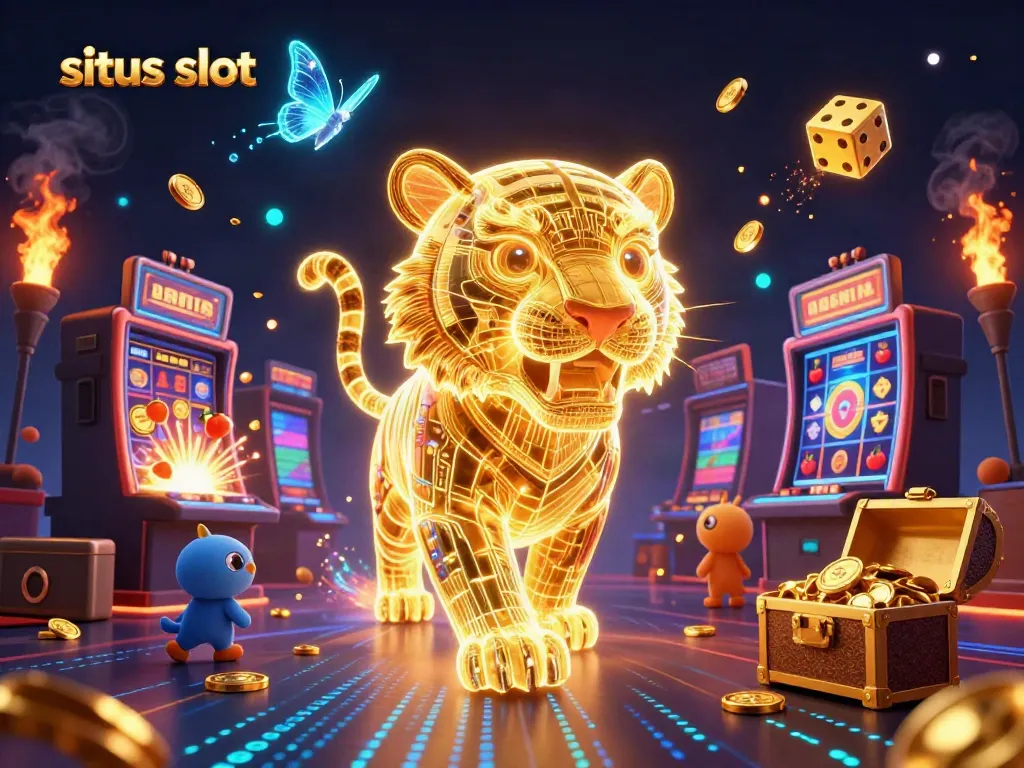 Memainkan situs slot dengan simbol keberuntungan yang terbang dan jackpot yang meledak.
