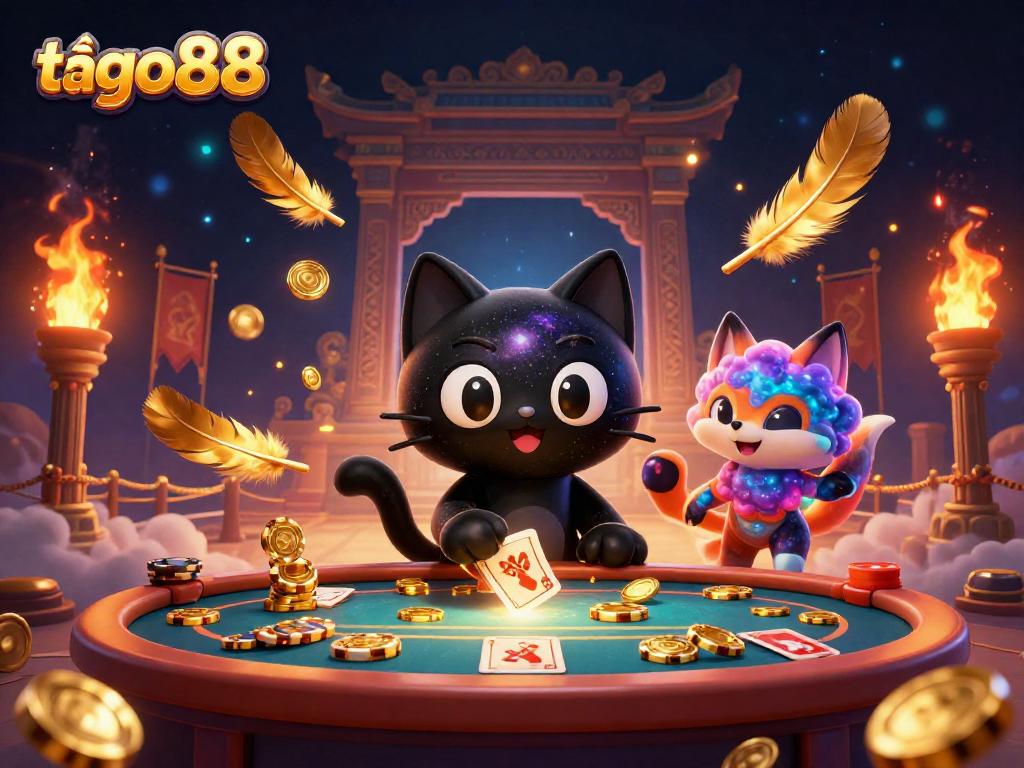 Experience the thrill of tải go88 in a cosmic casino with vibrant characters and dynamic elements.