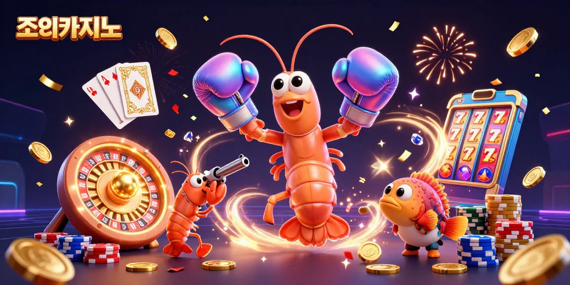 Win thrilling jackpots at 조이카지노 with vibrant casino elements and engaging characters.