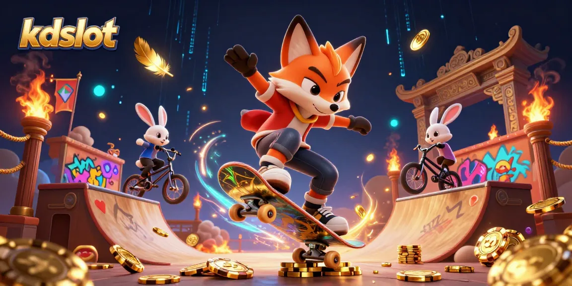 KDSlot engaging gameplay with animated characters, dynamic casino elements, and vibrant visuals.