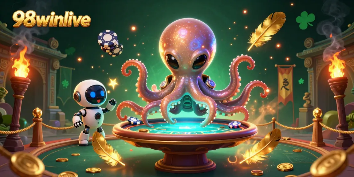 Play exciting games at 98winlive with alien characters and dynamic casino elements.