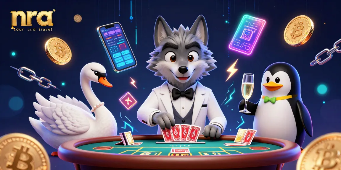 Experience excitement with nra tour and travel in a vibrant casino scene featuring a luxurious baccarat table.