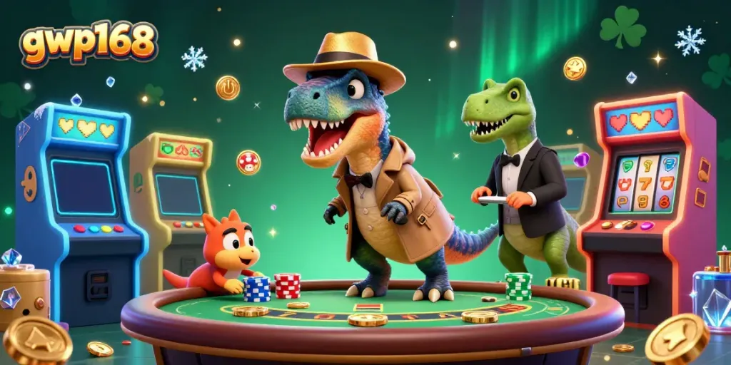 GWP168 menawarkan pengalaman bermain yang menarik, dengan velociraptor bagian meja blackjack menjadi bintang dalam suasana kasino.