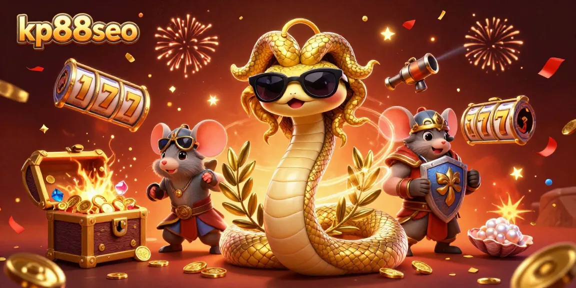 Experience thrilling excitement at kp88seo with Medusa and friends celebrating casino wins.
