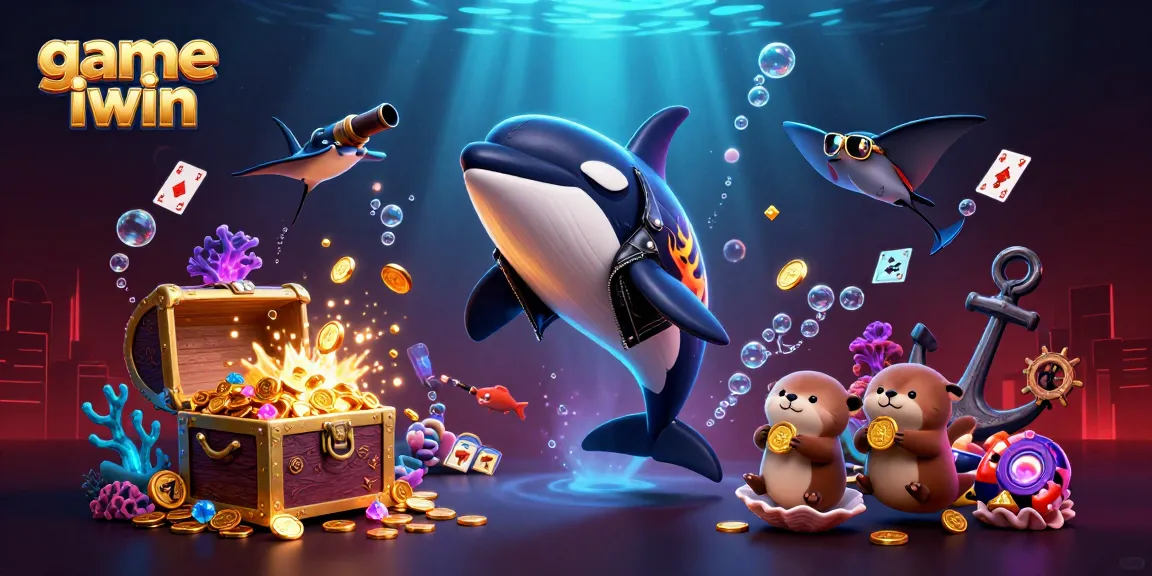 Engage with the captivating game iwin, featuring dynamic characters and a vibrant underwater casino setting.