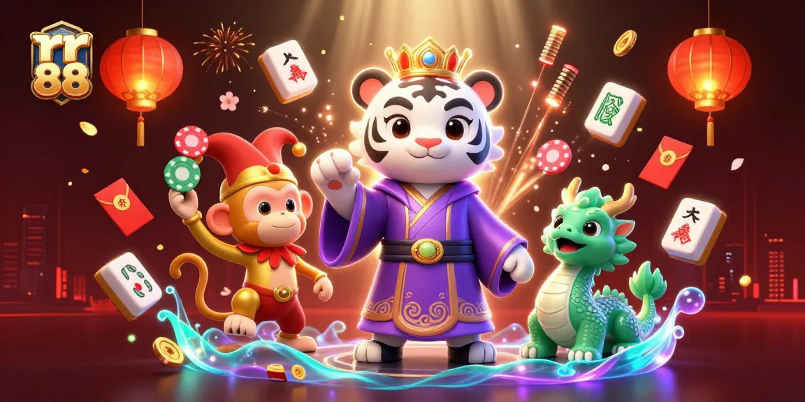 Experience the thrilling world of rr 88 with vibrant characters and casino elements.