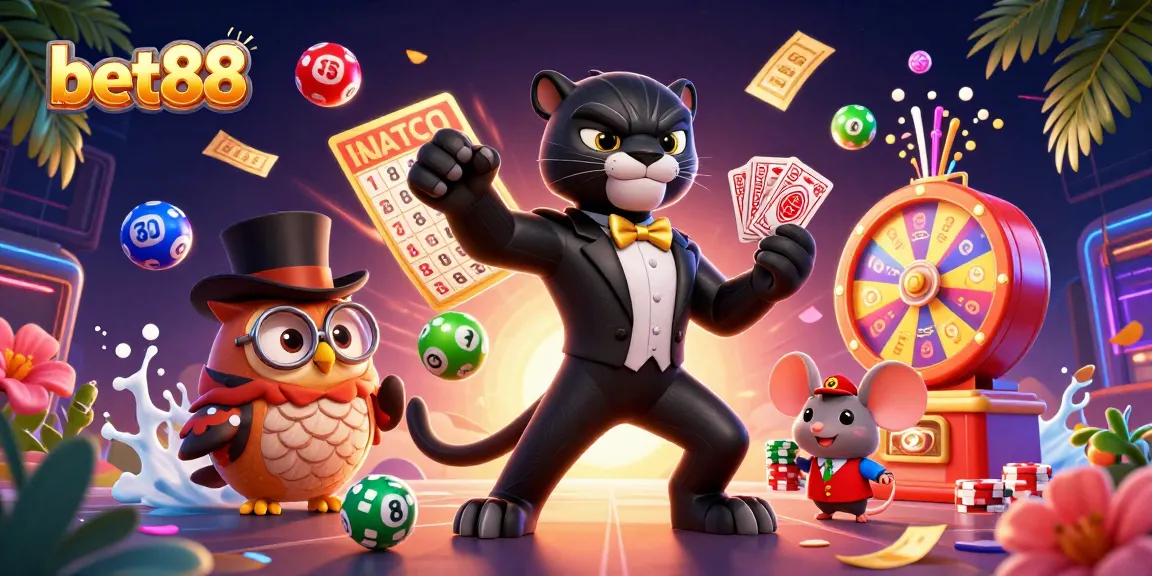 Experience thrilling gameplay at bet88 with vibrant characters in a dynamic casino scene.
