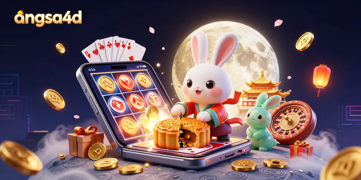 Engage with angsa4d's dynamic slot game illustration featuring vibrant casino elements and characters.