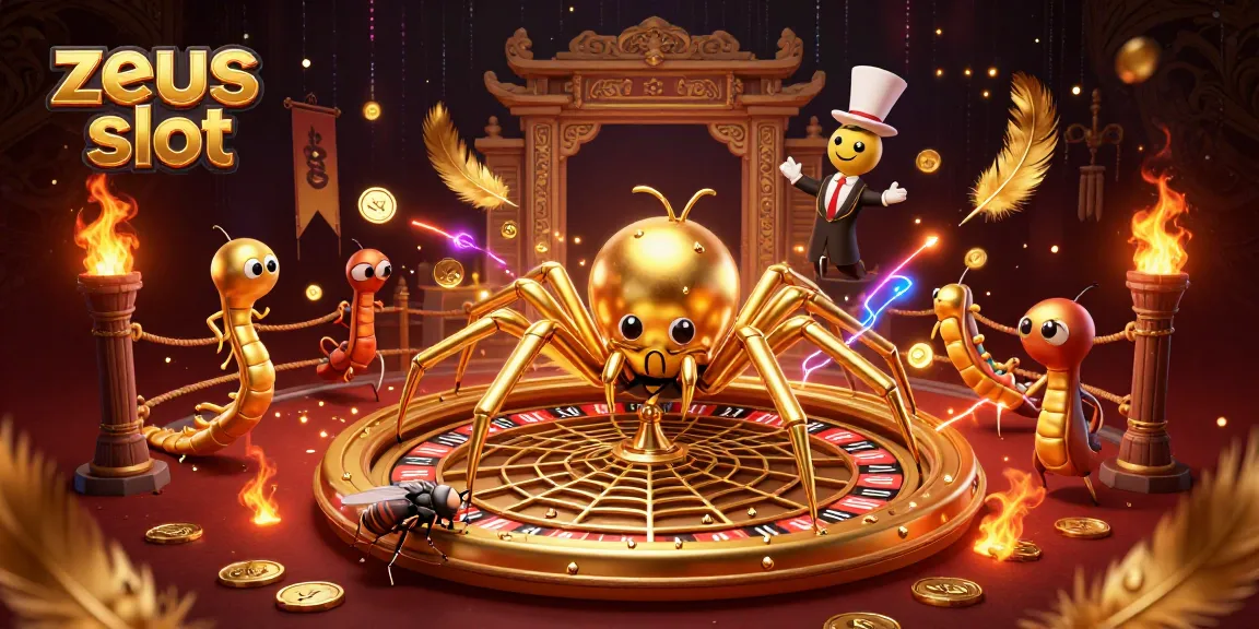 Engage with zeus slot as a thrilling 3D casino scene featuring golden visuals and exciting gameplay.