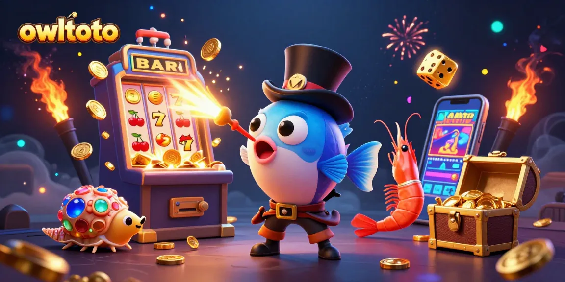 Experience the excitement of owltoto slots and jackpots with vibrant 3D characters and gold treasures.