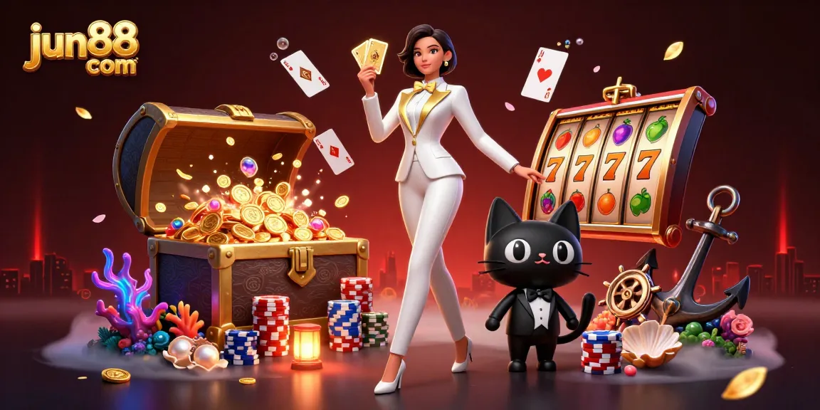 Experience winning strategies at jun88 com with an exciting online casino atmosphere featuring vibrant characters and games.
