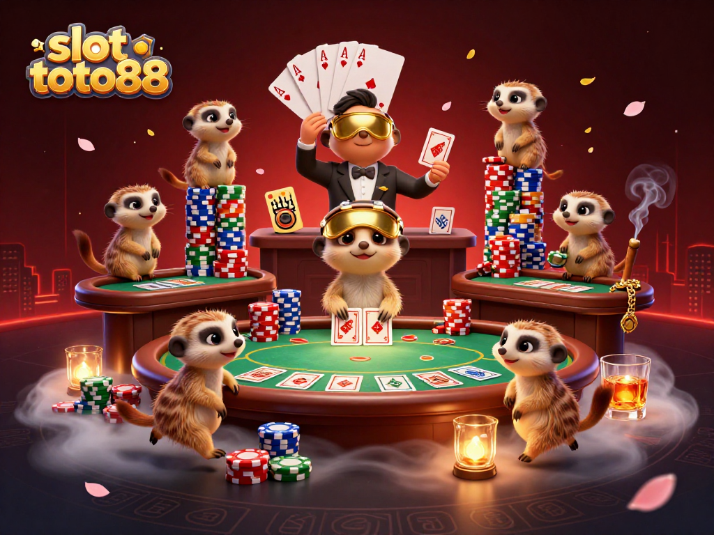 Experience thrilling action with slot toto88 as meerkats run a lively casino operation.