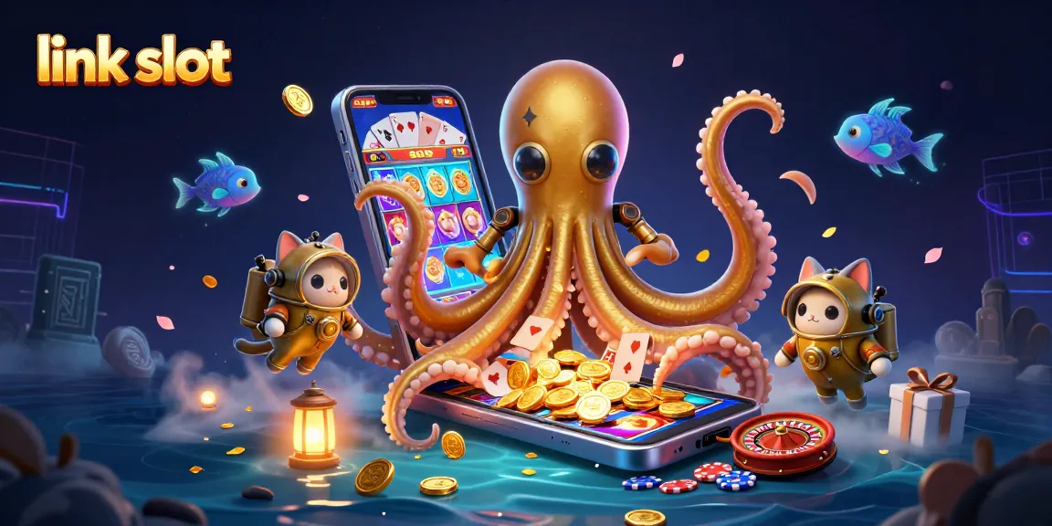 Play exciting link slot games with thrilling visuals featuring bioluminescent sea creatures and dynamic gameplay elements.