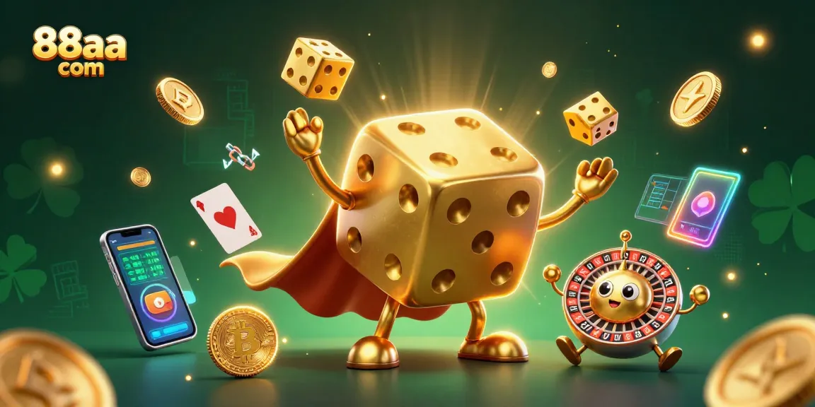 Engage with 88aa com while exploring a vibrant, dynamic casino themed digital illustration